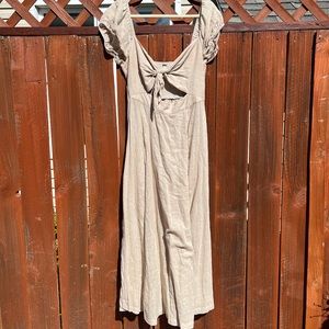 Free People cream linen maxi dress